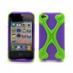 Wholesale iPhone 4 4S X Case (Green-Purple)